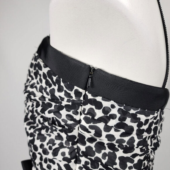 Moschino Black Cotton Animal Print Dress Size 10 - Picture 7 of 15